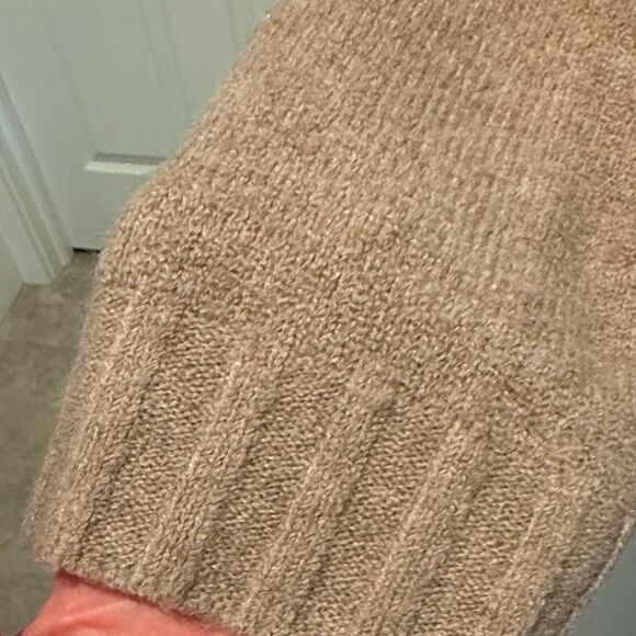 J. Crew Camel wool blend Oversized Open-Front Cardigan size Small - Picture 3 of 10